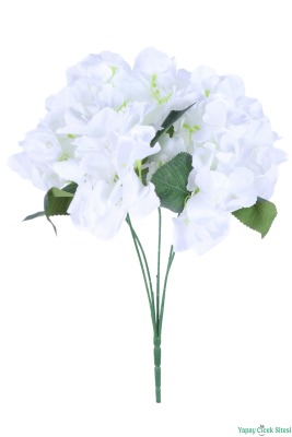 Yapay Ortanca Demeti 5 Dal Beyaz - 2