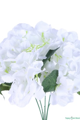 Yapay Ortanca Demeti 5 Dal Beyaz - 3