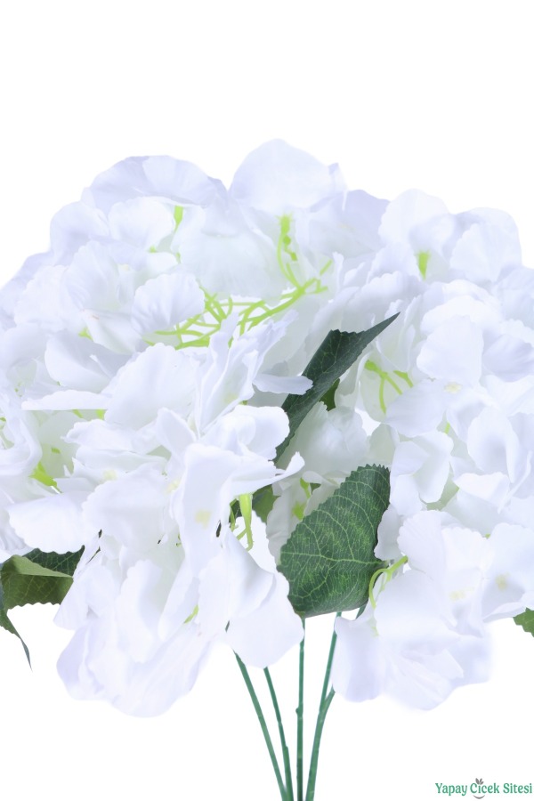 Yapay Ortanca Demeti 5 Dal Beyaz - 3