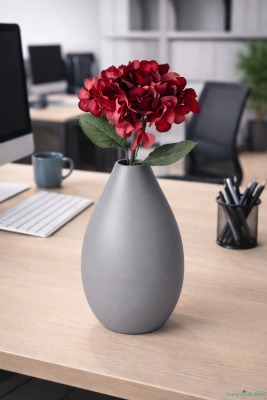 Yapay Pastel Ortanca Dalı Tek Dal 58 cm Kırmızı - Yapay Çiçek Sitesi