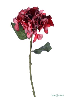 Yapay Pastel Ortanca Dalı Tek Dal 58 cm Kırmızı - 4