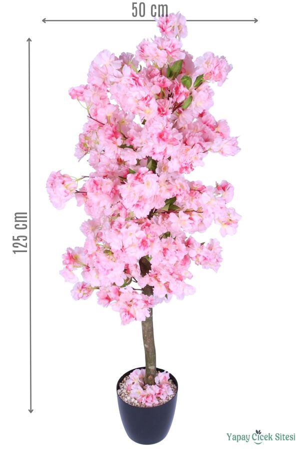 Yapay Premium Bahar Dalı Ağacı 125 Cm Pembe - 1
