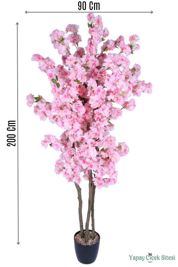 Yapay Premium Bahar Dalı Ağacı 200 Cm Pembe - 1