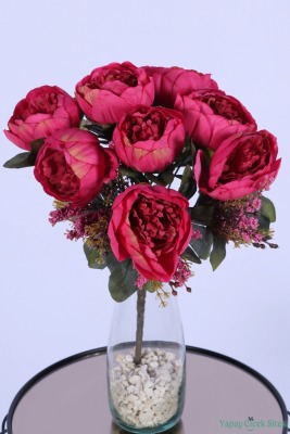 Yapay Şakayık Demeti Köpük Cipsolu Aranjman Fuşya 12 Dal - Yapay Çiçek Sitesi