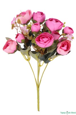 Yapay Şakayık Gül Demeti 31cm Pembe - 2