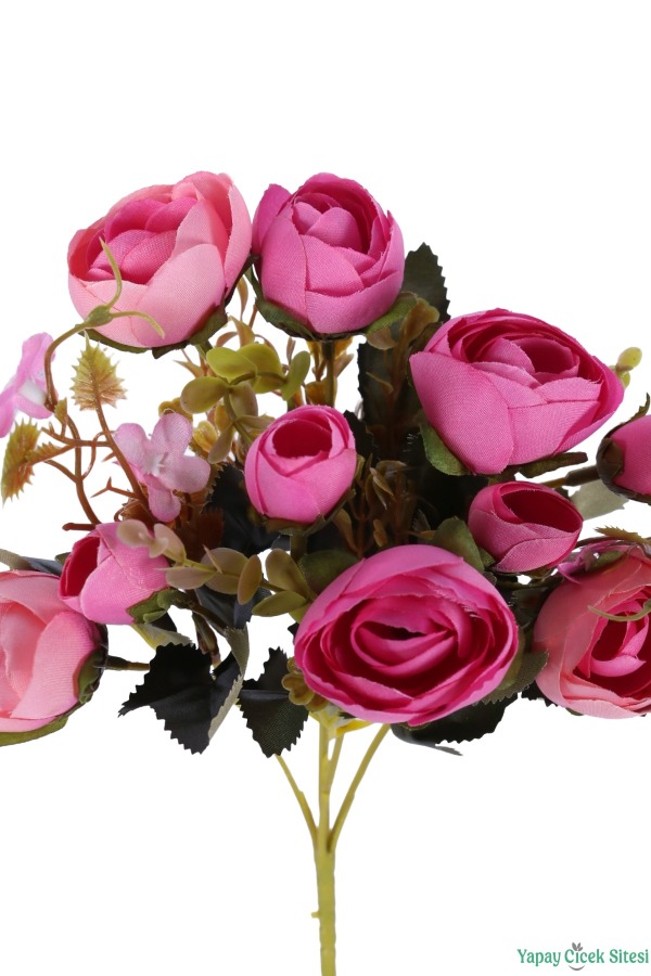 Yapay Şakayık Gül Demeti 31cm Pembe - 3