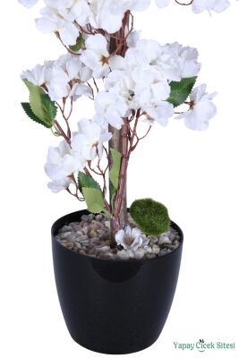 Yapay Sakura Bahar Dalı Ağacı 85 Cm Beyaz - 4