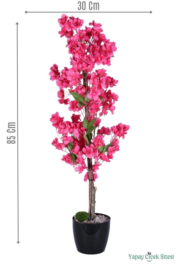 Yapay Sakura Bahar Dalı Ağacı 85 Cm Koyu Pembe - 1