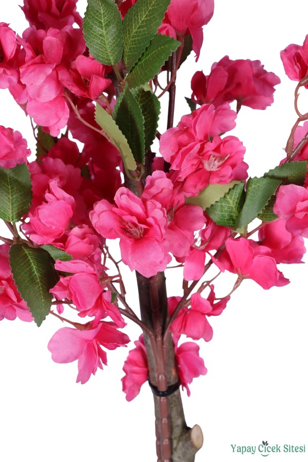 Yapay Sakura Bahar Dalı Ağacı 85 Cm Koyu Pembe - 3