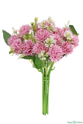 Yapay Tomurcuklu Krizantem 26cm Pembe - 2