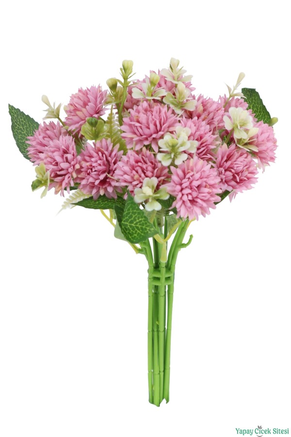 Yapay Tomurcuklu Krizantem 26cm Pembe - 2