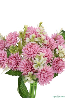 Yapay Tomurcuklu Krizantem 26cm Pembe - 3