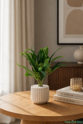 Yapay Tomurcuklu Söğüt Dalı 5 Dal 46cm Yeşil - 2