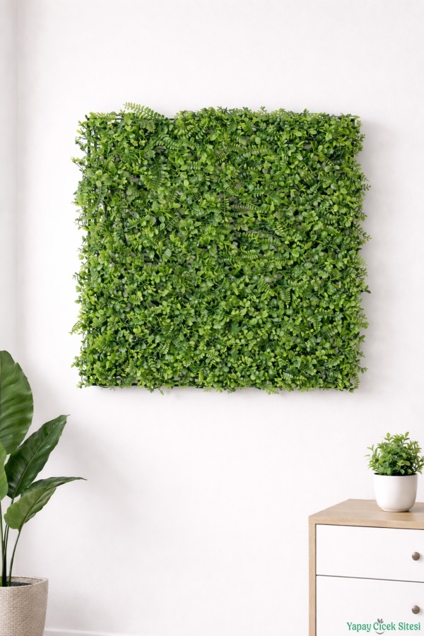 Yapay Yoğun Yapraklı Bitki Paneli 45x65 cm Tırtıklı - 1