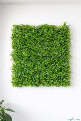 Yapay Yoğun Yapraklı Bitki Paneli 45x65 cm Yonca - Yapay Çiçek Sitesi