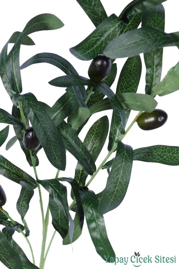 Yapay Zeytin Dalı 55 Cm Koyu Yeşil - 2